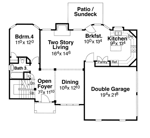 First Floor image of Valdosta House Plan